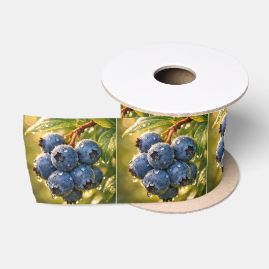 Bosbessen met regendruppels lint (Spoel)