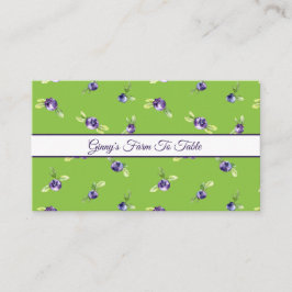 Bosbessen op groen Boerderij naar tafel Visitekaartje