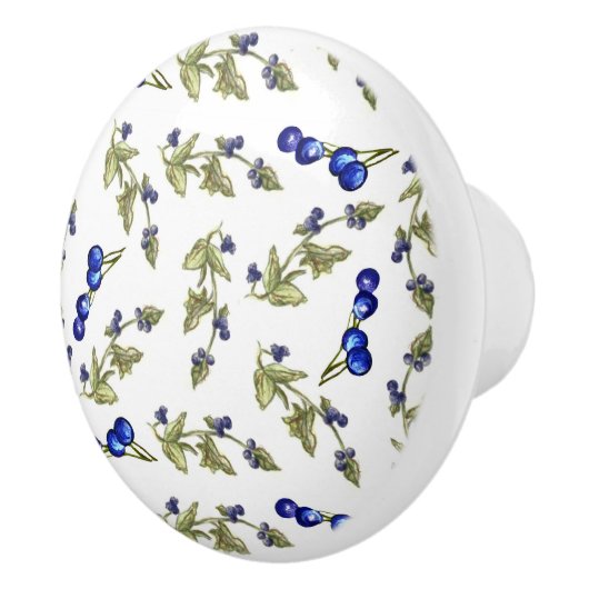 Bosbessen op wijnstok lade knop (Rechts)