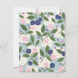 Bosbessen Tuin Bloemige Envelop RSVP Kaartje