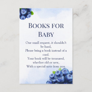 Bosbessen-waterverf "Boeken voor de baby"-borrel Informatiekaartje