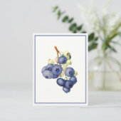  bosbessen Waterverf botanisch Briefkaart (Staand voorkant)