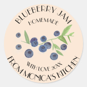 Bosbessenjam Aquarel Fruit Keuken Label