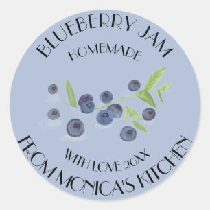 Bosbessenjam Aquarel Fruit Keuken Label
