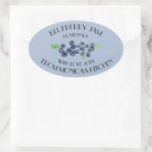 Bosbessenjam Aquarel Fruit Keuken Ovale Sticker (Tas)