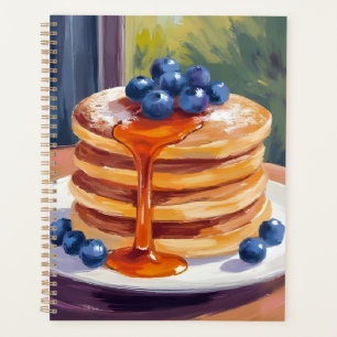 Bosbessenpannenkoeken Olie Schilderij Fruit Planner