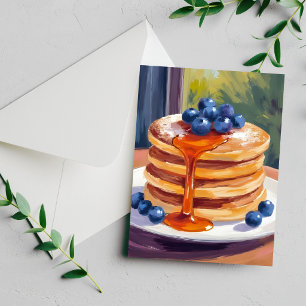 Bosbessenpannenkoeken   Olie Schilderij Kaart