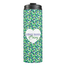 Bosbessenpatroon modern groen blauw aanpassen.