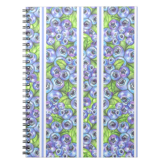 bosbessenstrepen notitieboek (Voorkant)