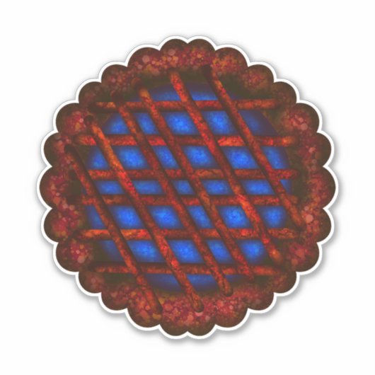 Bosbessentaart Sticker (Voorkant)