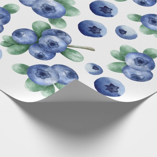 bosbessenwikkelpapier cadeaupapier (Hoek)