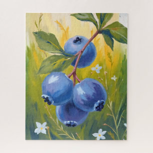 Bosbesstruik Waterverfschilderij van fruit Legpuzzel