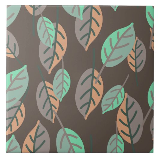 Bosbladeren Keramische tegel Tegeltje (Voorkant)