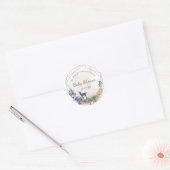 Bosbloemenhert Ronde Sticker (Envelop)