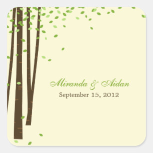 Bosbomen begunstigen Sticker of Envelope Seal - Gr