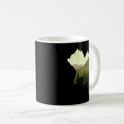 Bosbomen in de openlucht Natuur Dierlijke wildberg Koffiemok (Voorkant rechts)