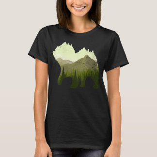 Bosbomen in de openlucht Natuur Dierlijke wildberg T-shirt