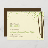 Bosbomen Save The Date Aankondiging - Groen - (Voorkant / Achterkant)