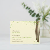Bosbomen Save The Date-aankondiging - Groen - Save The Date (Staand voorkant)