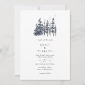 Bosbomen voor het bos van Wedding Invitation Woodl Kaart (Voorkant)