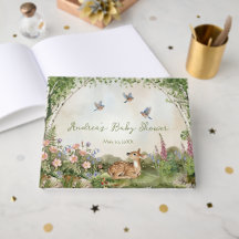 Bosboog en Reeën Baby Shower Gastboek