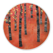 Bosboombos Rood Keramische Knop (Voorkant)