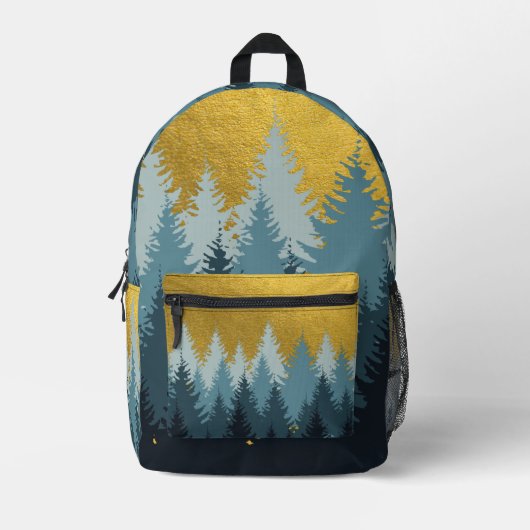 Bosboomgaarden Golden Landschap Bedrukte Rugzak (Voorkant)