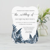 Bosbos Blauwe Waterverf Bond Kaart (Staand voorkant)