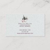 Bosbos Floral Stag Rustic Visitekaartje (Achterkant)