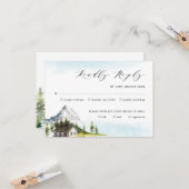 Bosbos met het Alpengebergte RSVP Kaart (Voorkant / Achterkant in situ)