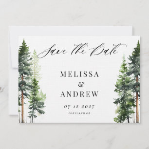 Bosbos Sparen de Datum Save The Date