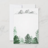 Bosbos, String Light, Wedding Reception Kaart (Achterkant)