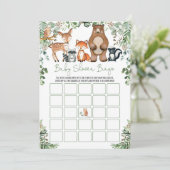 Bosbossen Baby shower game Kaart (Staand voorkant)