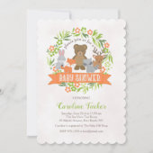 Bosbossen Baby shower Invitation Kaart (Voorkant)