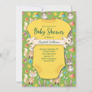 Bosbossen Baby shower Invitation Kaart