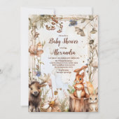 Bosbossen Baby shower Invitation Kaart (Voorkant)
