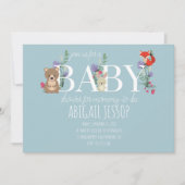 Bosbossen Baby shower Invitation Kaart (Voorkant)