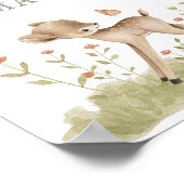 Bosbossen Baby shower raden hoeveel Poster (Hoek)