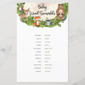 Bosbossen Baby Word Scramble (Achterkant)