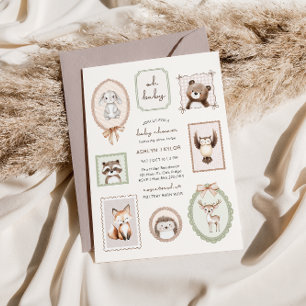 Bosbossen Dieren Genderneutraal Baby shower Kaart