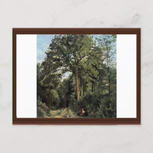 Bosbouw in Ville d'Avray door Corot Jean-Bap Briefkaart