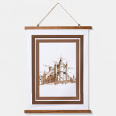 Bosbouw - Spaans kasteel Hangend Wandkleed (Voorkant)