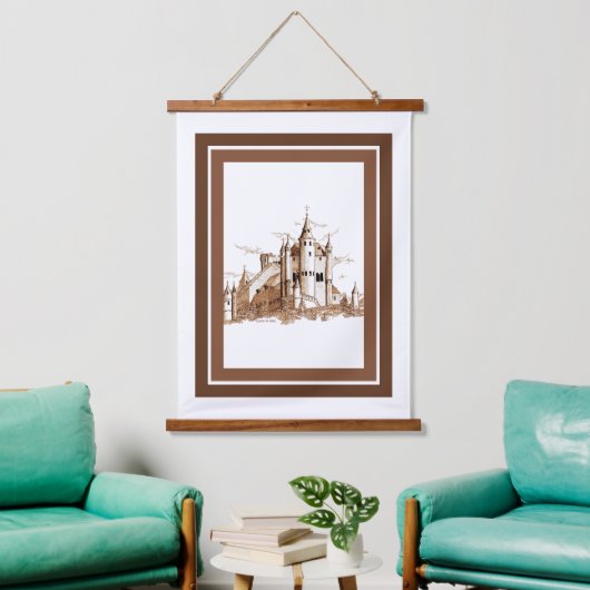 Bosbouw - Spaans kasteel Hangend Wandkleed (Woonkamer)