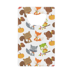 Bosbouwdieren, Herfsten Kredietkaart Flessenopener