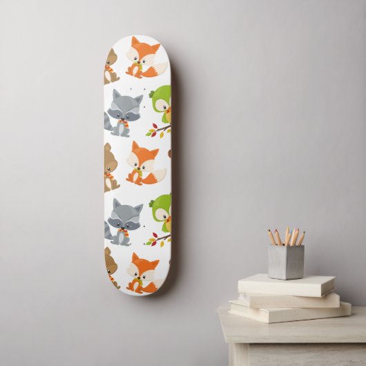 Bosbouwdieren, Herfsten Skateboard (Muurkunst)