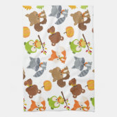 Bosbouwdieren, Herfsten Theedoek (Verticaal)