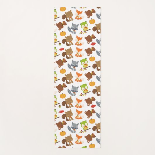 Bosbouwdieren, Herfsten Yogamat (Voorkant)