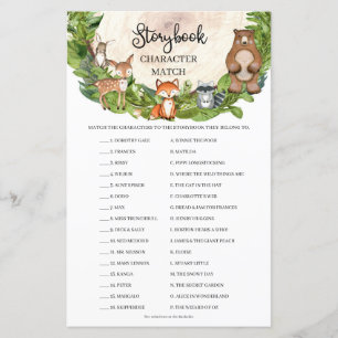 Bosbouwdieren houten Storybook Character Match