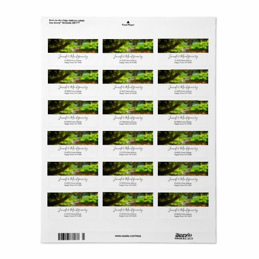 Bosbouwkundig Natuur landschap Etiket (Full Sheet)