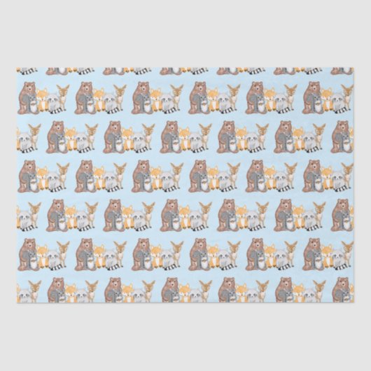 Bosbouwland produceert bosdieren tissuepapier (Voorkant)